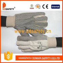 White Chore Glove with Black Dots